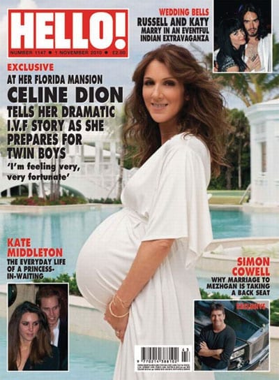 Celine Dion z rodziną podczas sesji zdjęciowej z bliźniakami