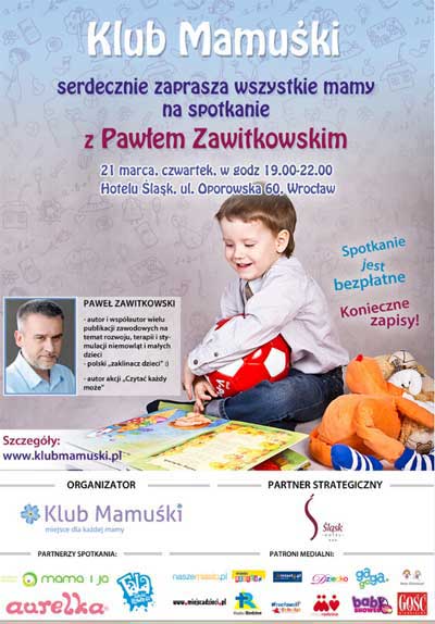 Paweł Zawitkowski z wizytą u wrocławskich Mamusiek 2 klub mamuski 2