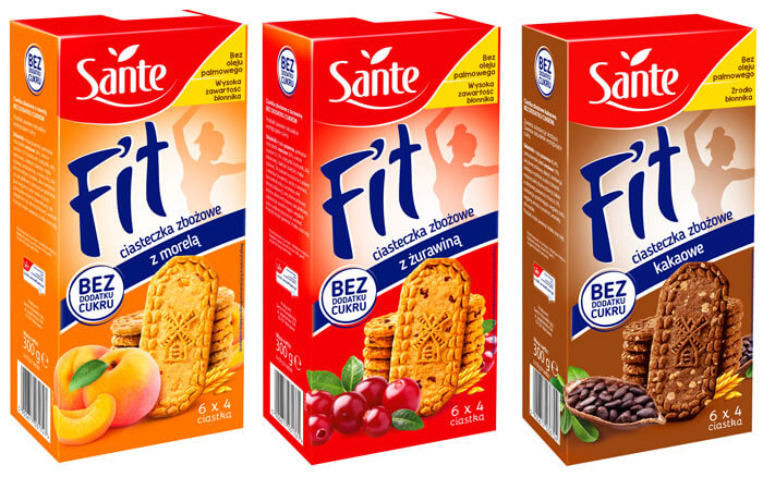 Zdrowa dieta bez wyrzeczeń - poznaj produkty Sante z linii FIT 3 Ciasteczka Sante