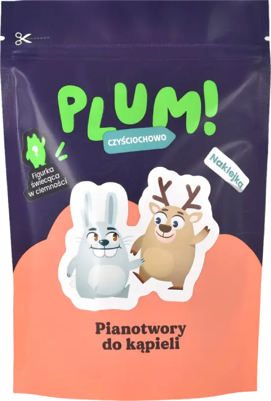 Pianotwory do kąpieli z figurką fluorescencyjną